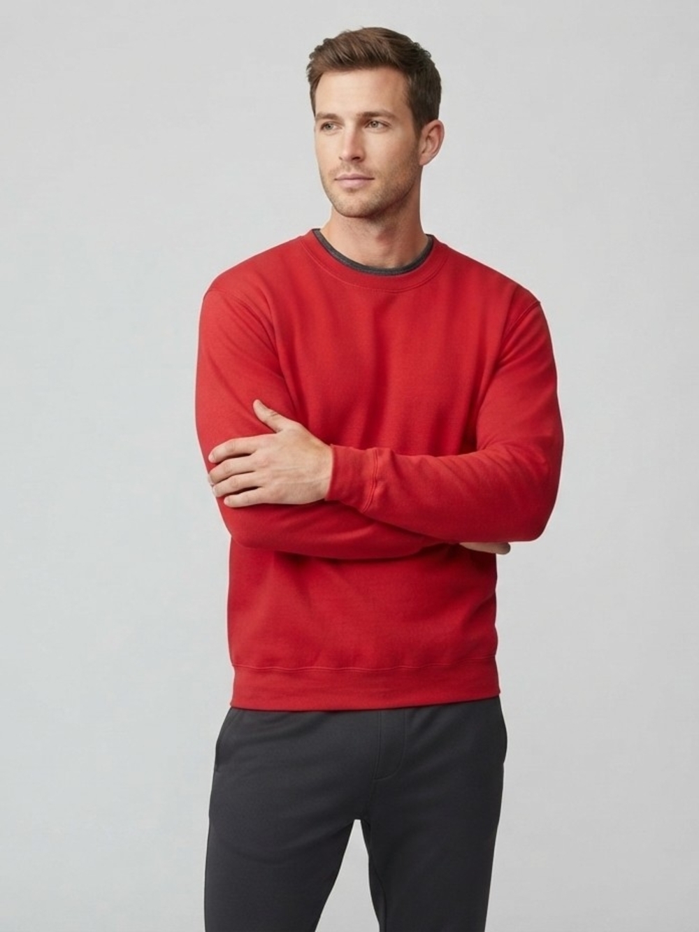 Athletic Works Red Crewneck Sweatshirt Size L